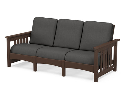 POLYWOOD® Club Mission Sofa in Mahogany / Spectrum Carbon