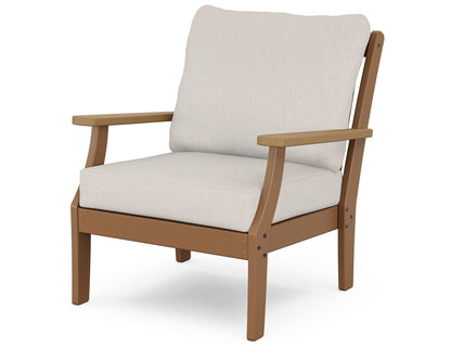 POLYWOOD® Braxton Deep Seating Chair in Teak / Natural / Cast Ash