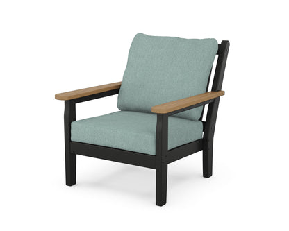 POLYWOOD® Chippendale Deep Seating Chair in Black / Natural / Glacier Spa