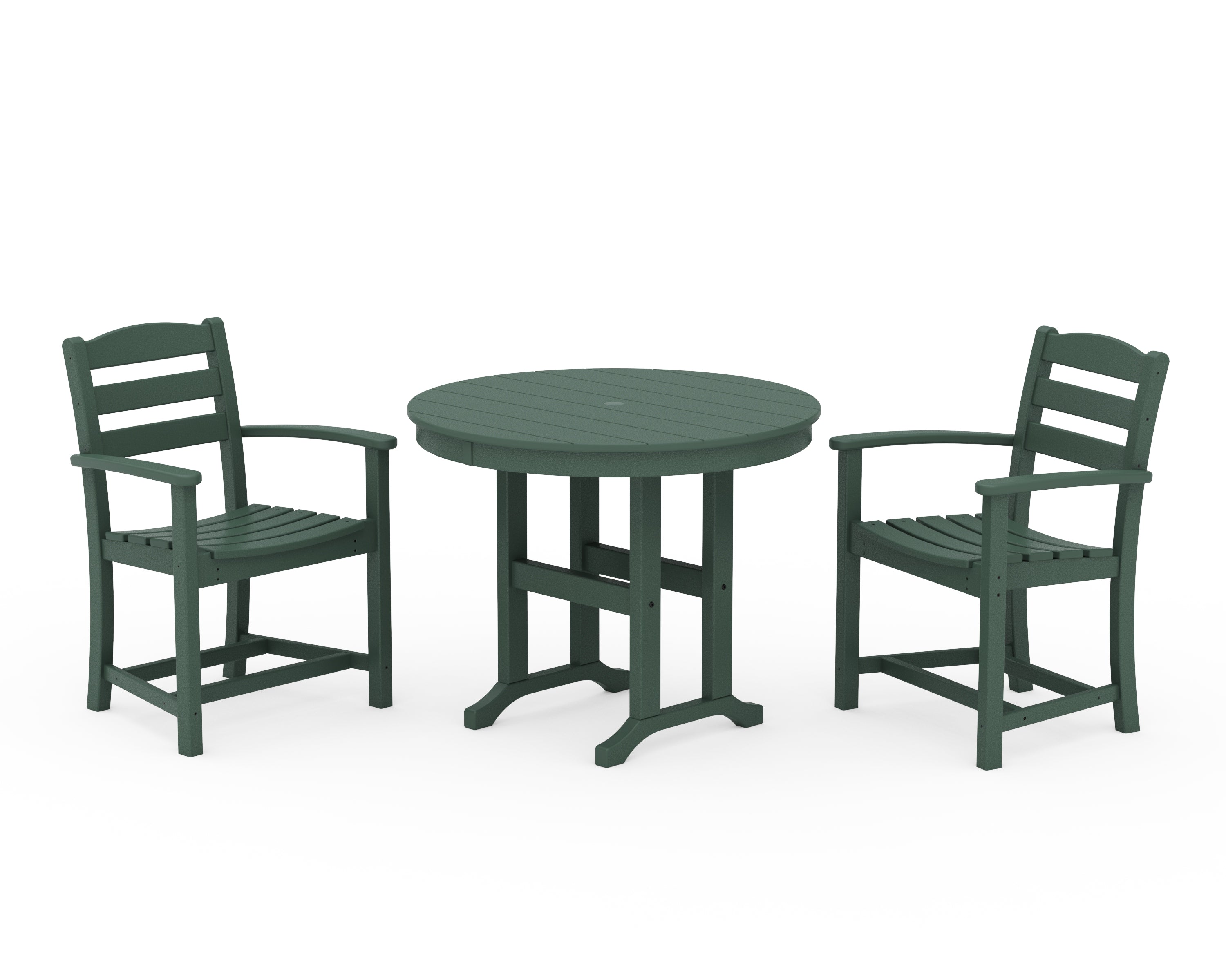 POLYWOOD® La Casa Café 3-Piece Round Dining Set in Green