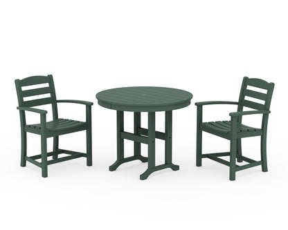 POLYWOOD® La Casa Café 3-Piece Round Dining Set in Green