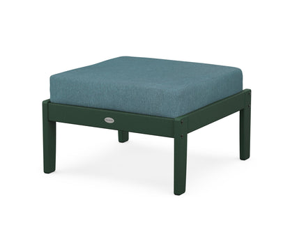 POLYWOOD® Braxton Deep Seating Ottoman in Green / Ocean Teal