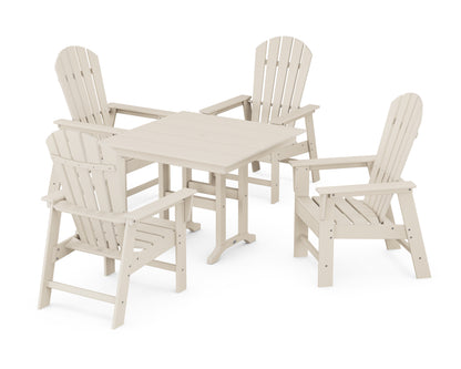 POLYWOOD® South Beach 5-Piece Farmhouse Dining Set in Sand