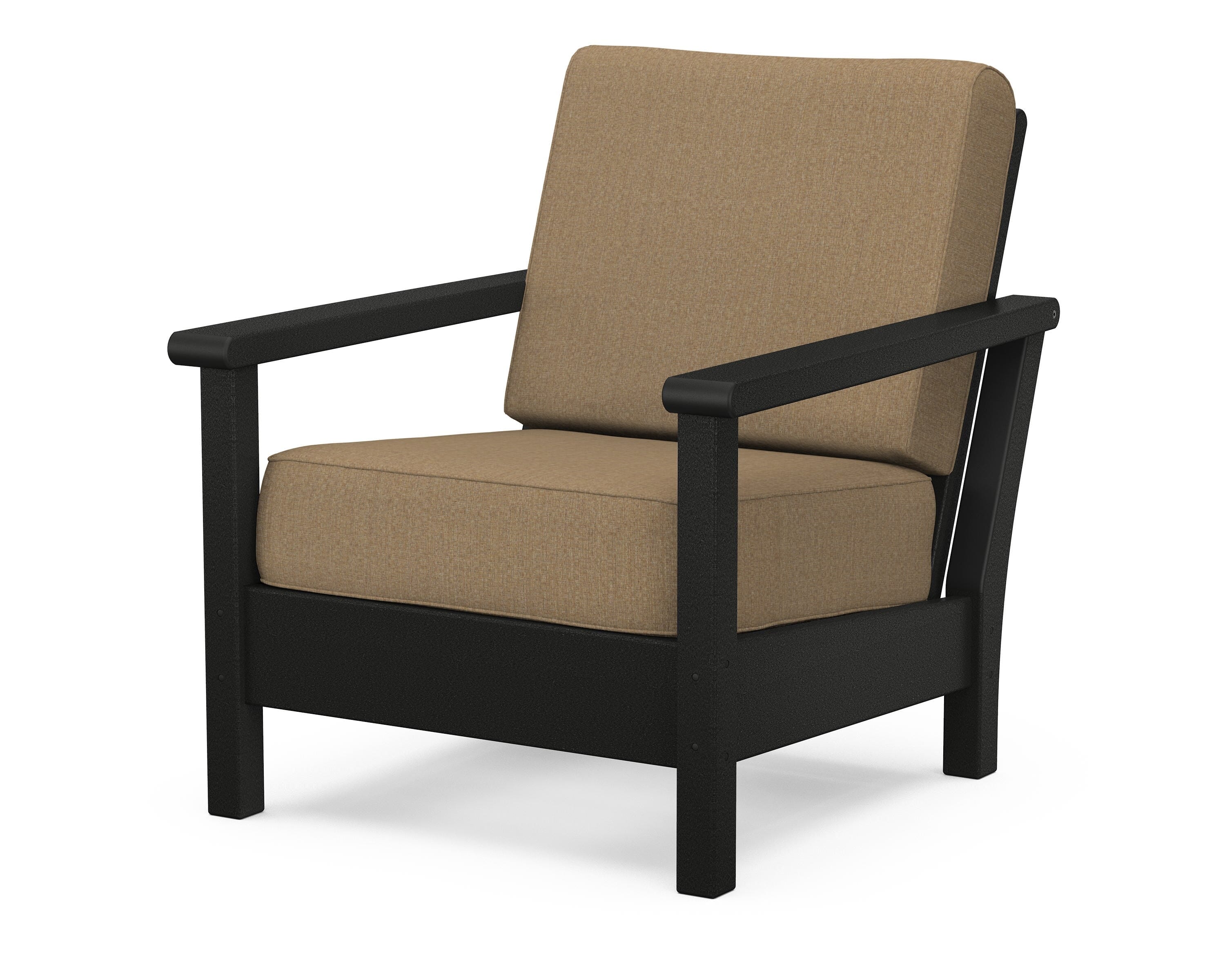 POLYWOOD® Harbour Deep Seating Chair in Black / Sesame