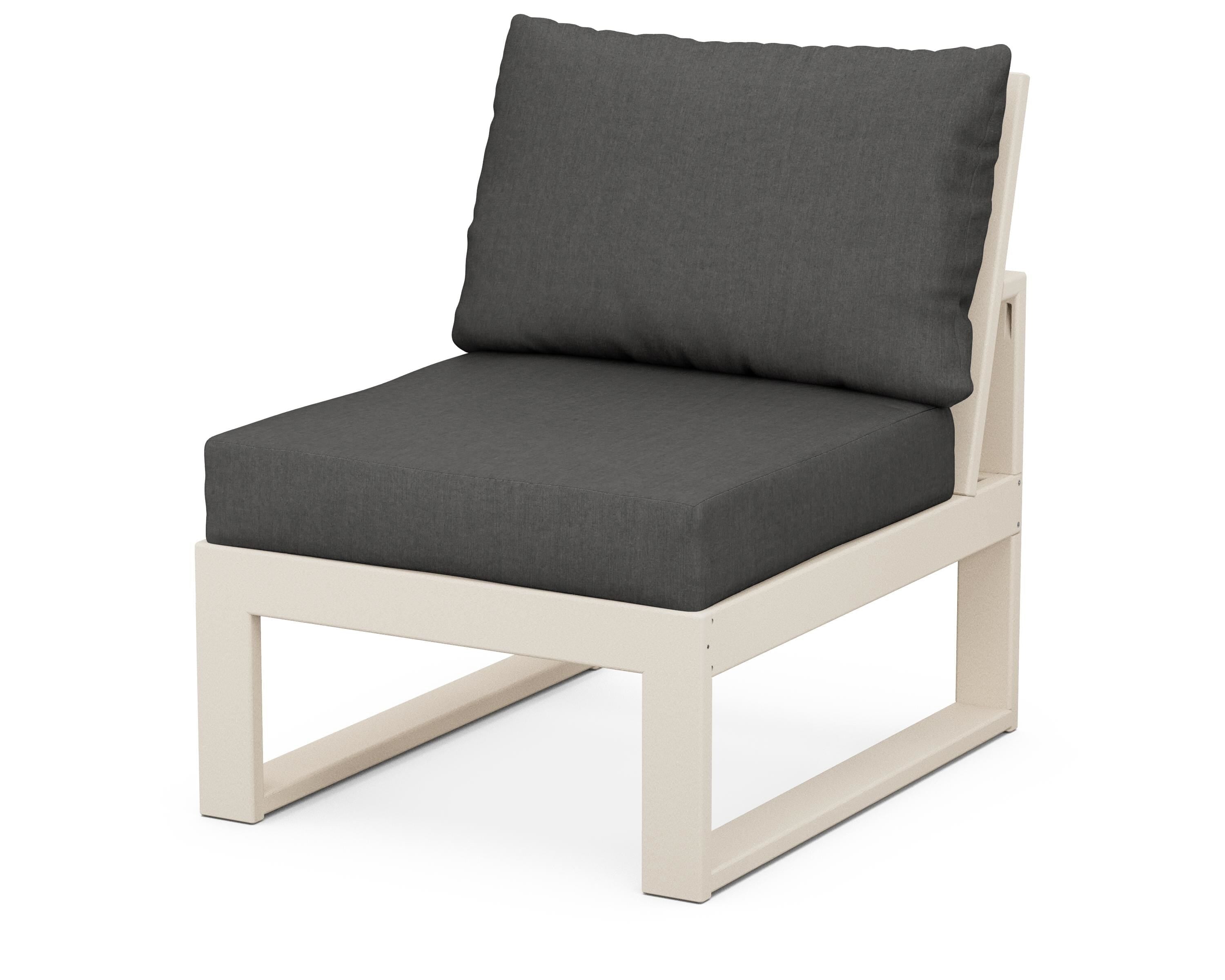 Unbranded Modular Armless Chair in Sand / Spectrum Carbon