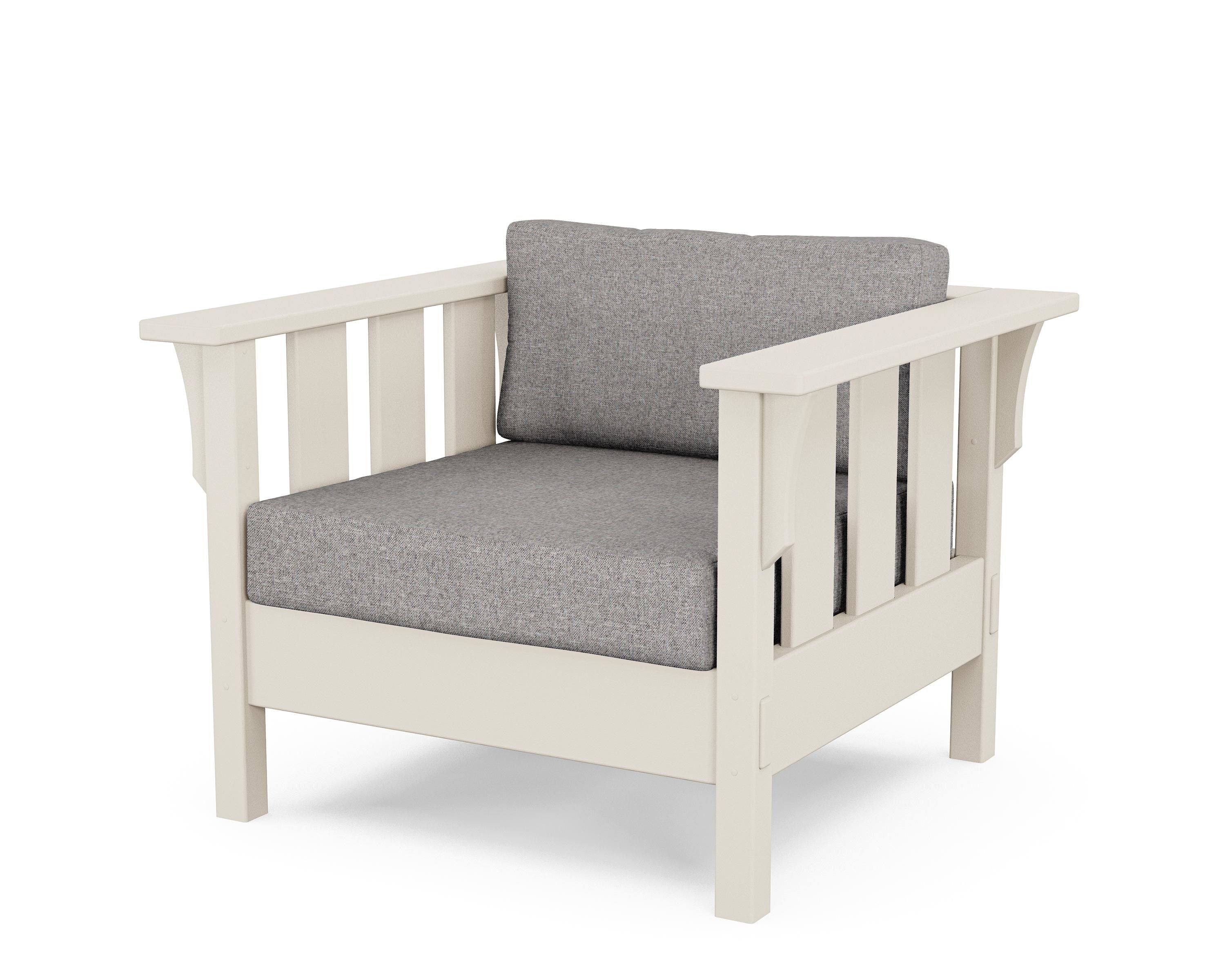 Martha Stewart by POLYWOOD® Acadia Deep Seating Chair in Sand / Grey Mist