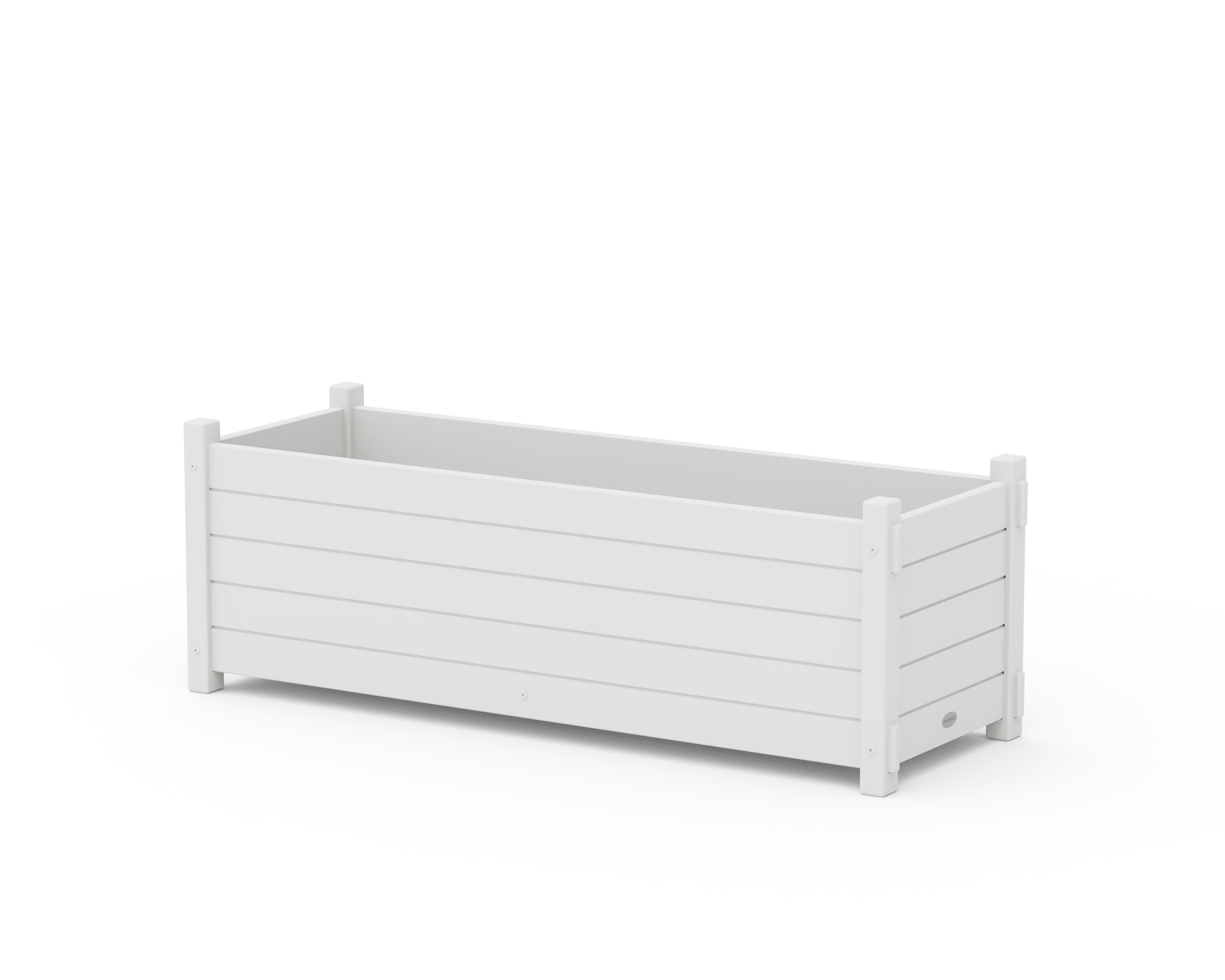 POLYWOOD® Nautical Rectangle Triple Planter Box in White