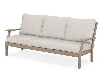 POLYWOOD® Braxton Deep Seating Sofa in Vintage Sahara / Cast Ash