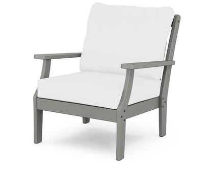 POLYWOOD® Braxton Deep Seating Chair in Slate Grey / Natural