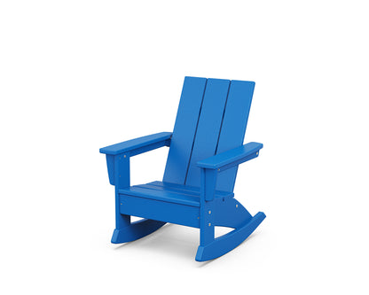 POLYWOOD® Kids Modern Adirondack Rocking Chair in Pacific Blue