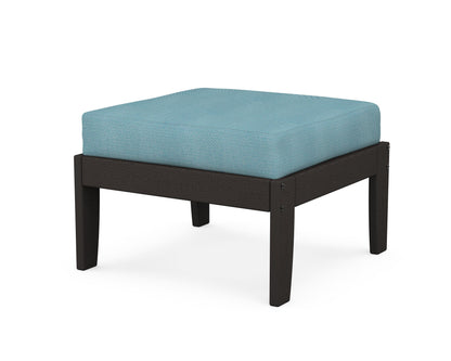 Unbranded Modular Ottoman - Classic in Vintage Coffee / Lattice Sky Blue