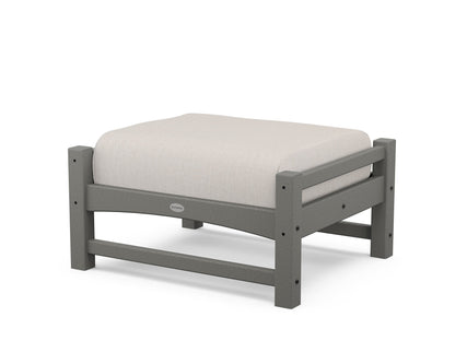 POLYWOOD® Club Ottoman in Slate Grey / Cast Ash