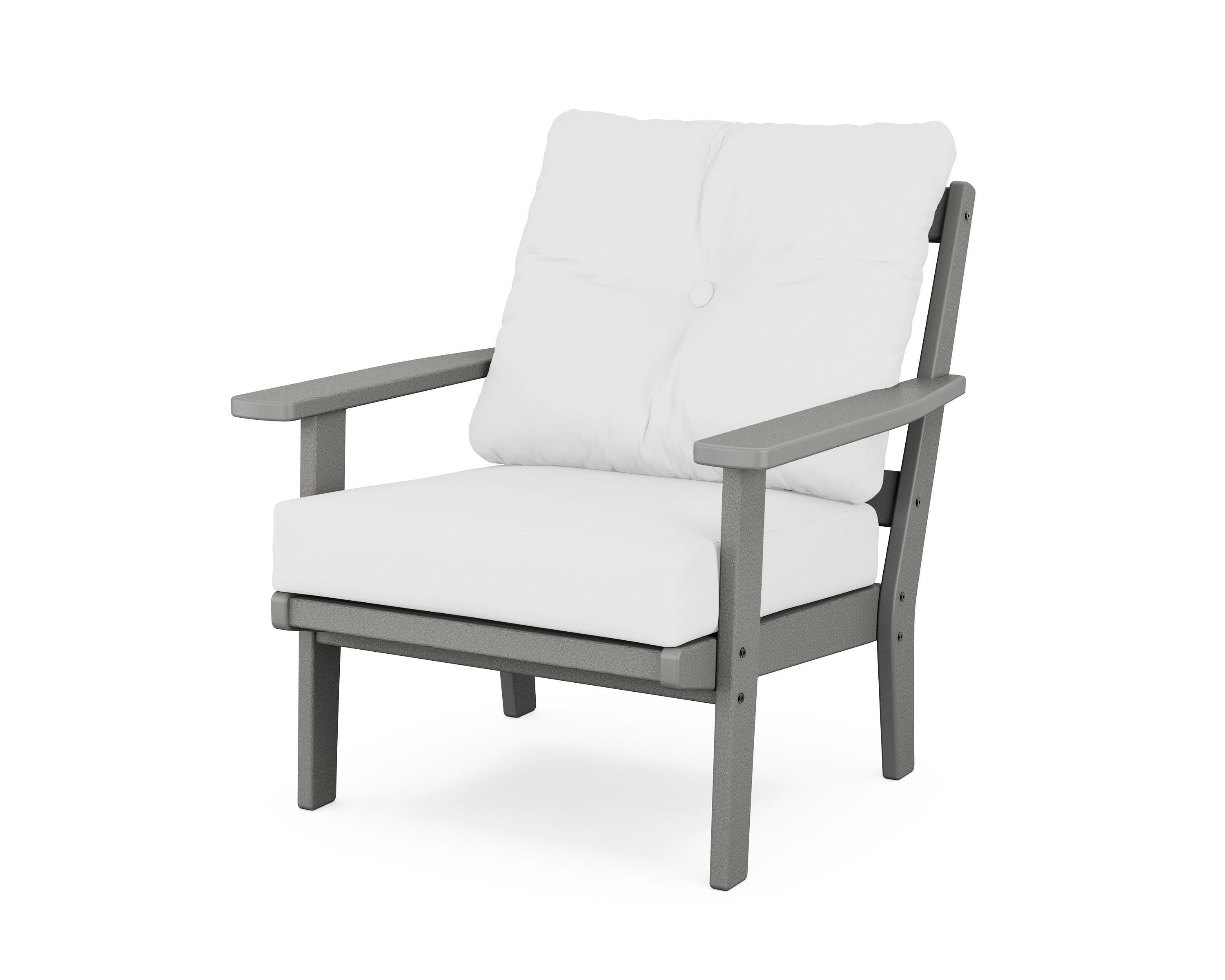 POLYWOOD® Prairie Deep Seating Chair in Slate Grey / Natural