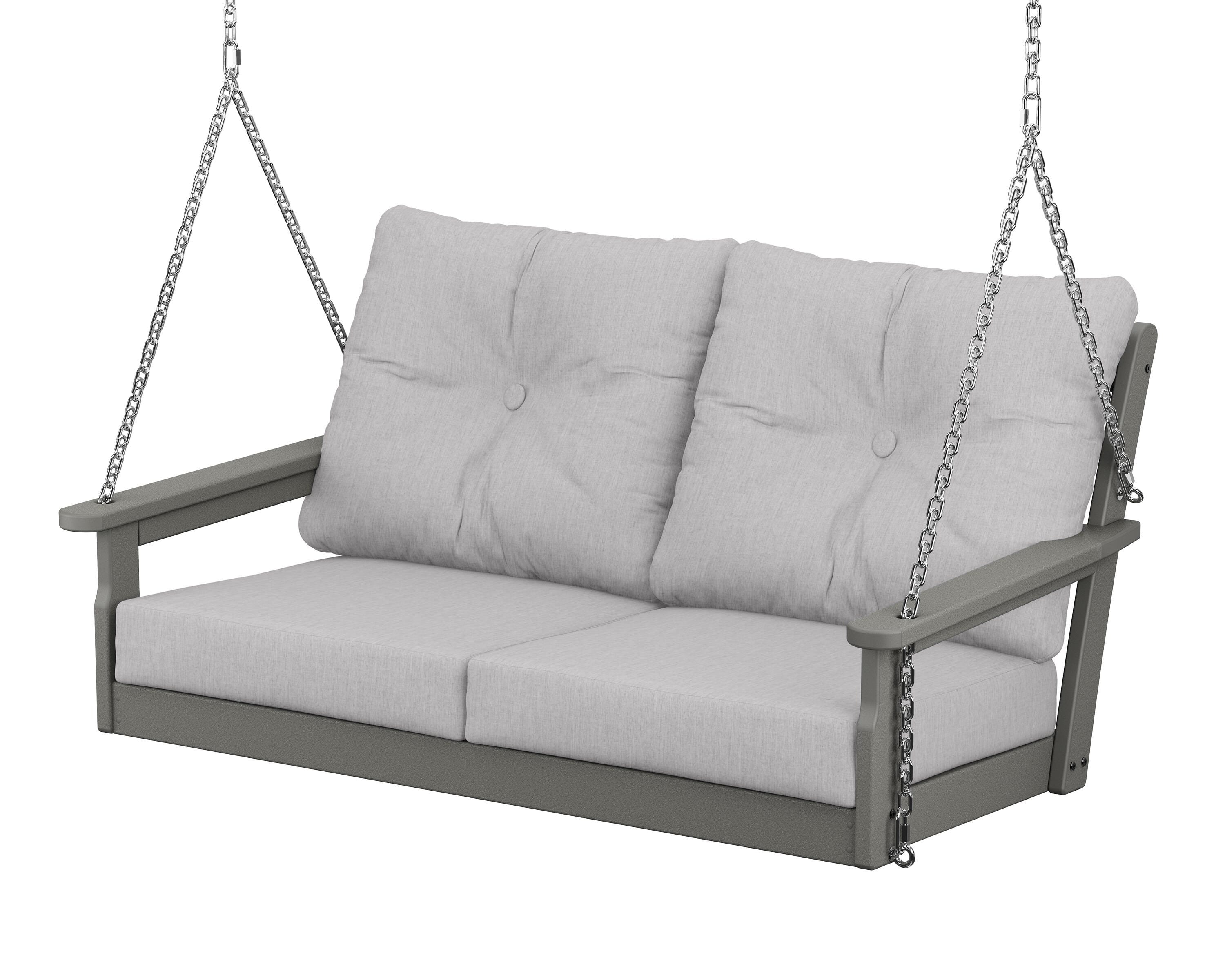 POLYWOOD® Vineyard Deep Seating Swing in Slate Grey / Granite