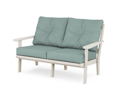POLYWOOD® Mission Deep Seating Loveseat in Sand / Glacier Spa