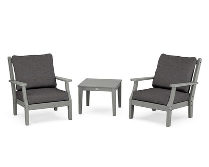 Country Living Wovendale 3-Piece Deep Seating Set in Slate Grey / Ash Charcoal