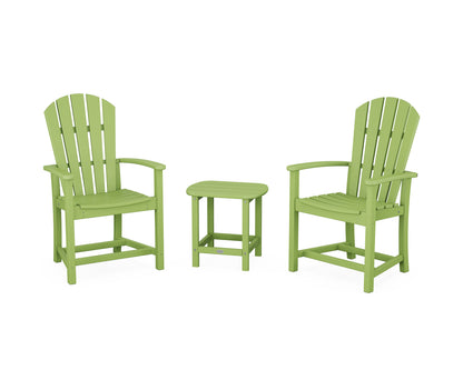 POLYWOOD® Palm Coast 3-Piece Upright Adirondack Chair Set in Lime
