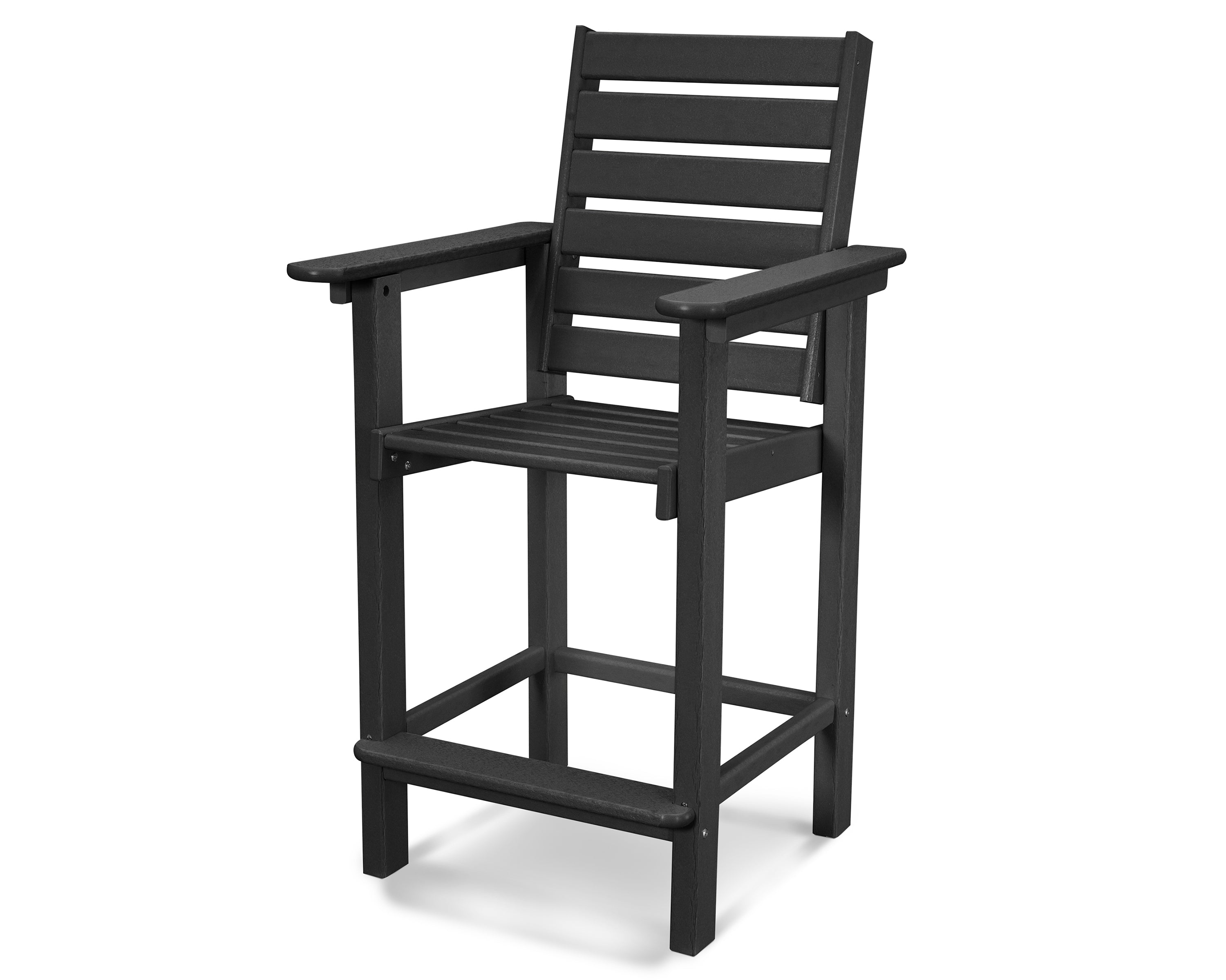 POLYWOOD® Captain Counter Chair in Black