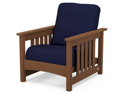 POLYWOOD® Club Mission Chair in Teak / Navy