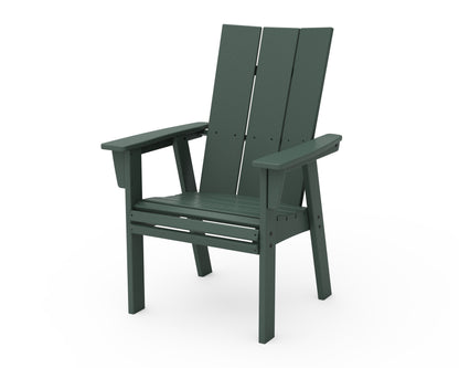 POLYWOOD® Modern Curveback Adirondack Dining Chair in Green