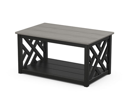 POLYWOOD® Chippendale Coffee Table in Black / Driftwood