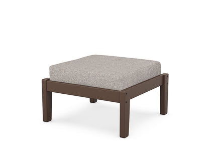 Unbranded Deep Seating Ottoman in Mahogany / Weathered Tweed