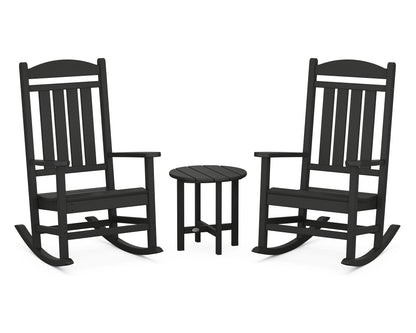 POLYWOOD® Presidential 3-Piece Rocker Set in Black