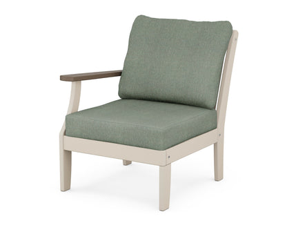 POLYWOOD® Braxton Modular Left Arm Chair in Sand / Kona / Cast Sage