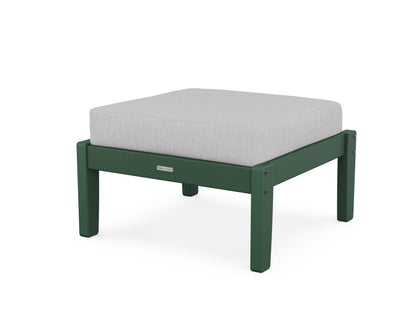 Martha Stewart by POLYWOOD® Chinoiserie Deep Seating Ottoman in Green / Granite