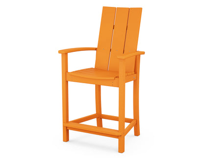 POLYWOOD® Modern Adirondack Counter Chair in Tangerine