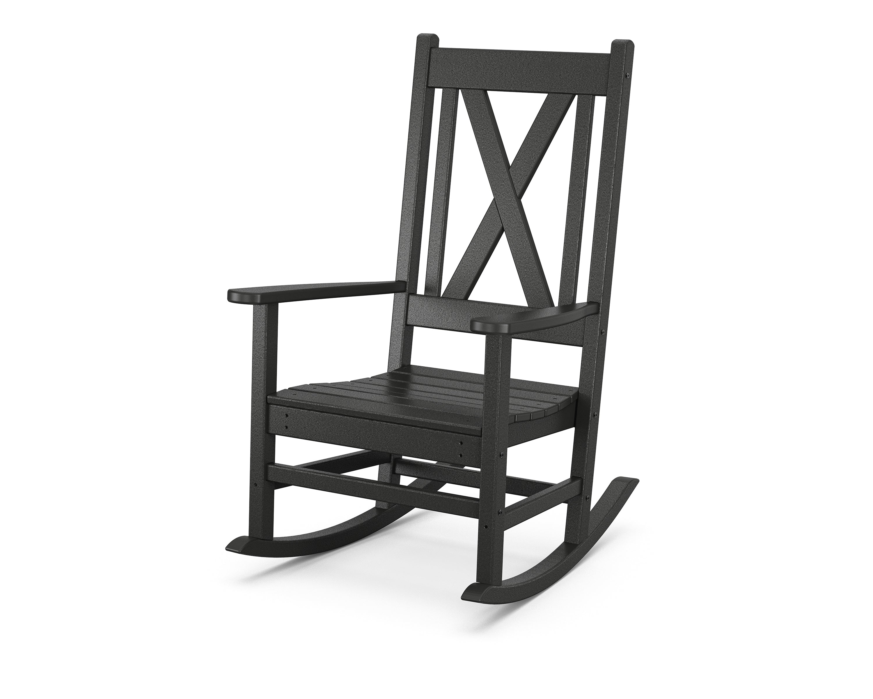 POLYWOOD® Braxton Porch Rocking Chair in Black