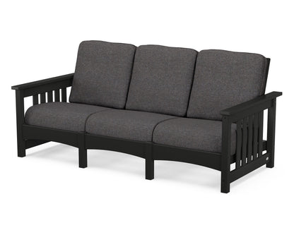 POLYWOOD® Club Mission Sofa in Black / Ash Charcoal