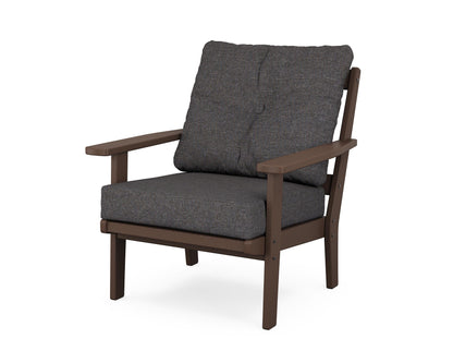 POLYWOOD® Oxford Deep Seating Chair in Mahogany / Ash Charcoal