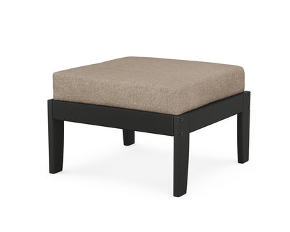 Unbranded Modular Ottoman - Classic in Black / Spiced Burlap