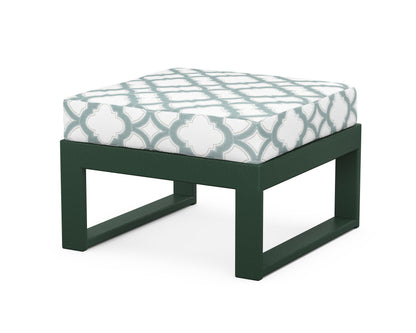 Unbranded Modular Ottoman - Modern in Green / Trellis Glacier Spa