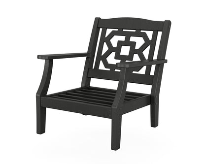 Martha Stewart by POLYWOOD® Chinoiserie Deep Seating Chair Frame in Black