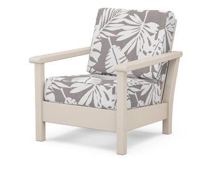 POLYWOOD® Harbour Deep Seating Chair in Sand / Leaf Grey Mist