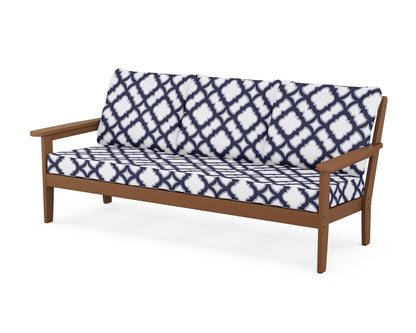 Country Living Cottage Deep Seating Sofa in Teak / Trellis Navy