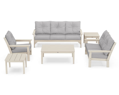 POLYWOOD® Vineyard 6-Piece Deep Seating Set in Sand / Granite