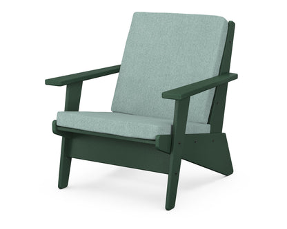 POLYWOOD® Riviera Modern Lounge Chair in Green / Glacier Spa
