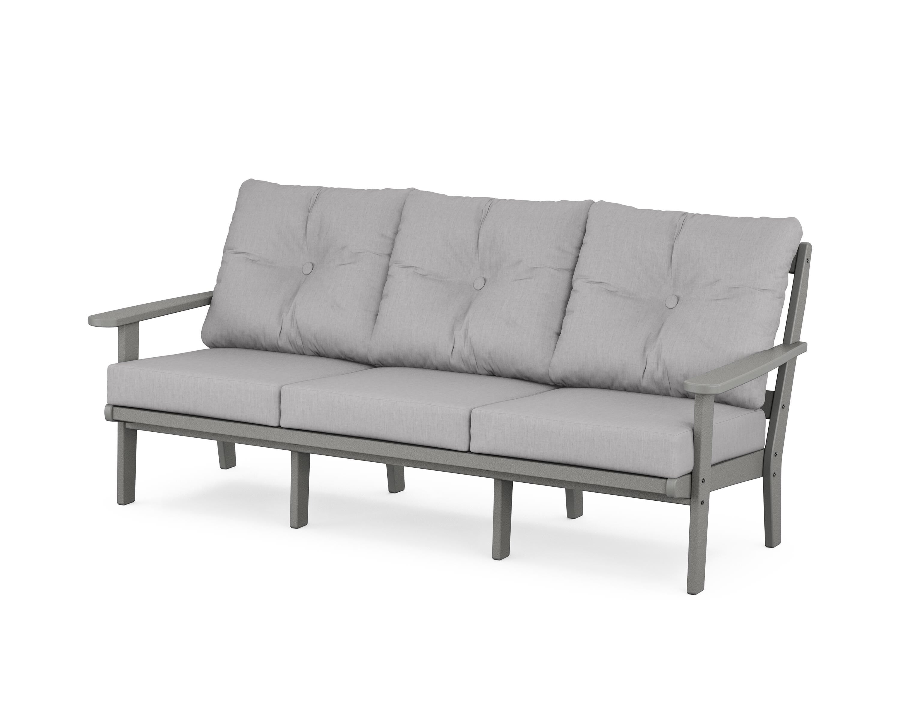 POLYWOOD® Mission Deep Seating Sofa in Slate Grey / Granite
