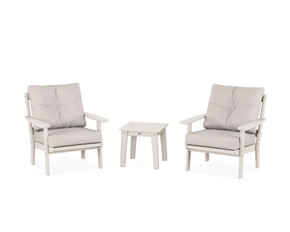 POLYWOOD® Prairie 3-Piece Deep Seating Set in Sand / Dune Burlap