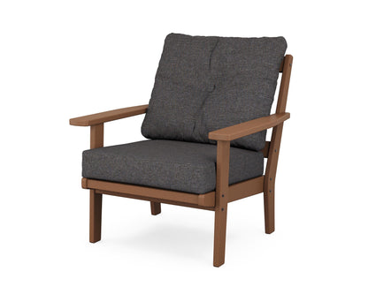 POLYWOOD® Prairie Deep Seating Chair in Teak / Ash Charcoal