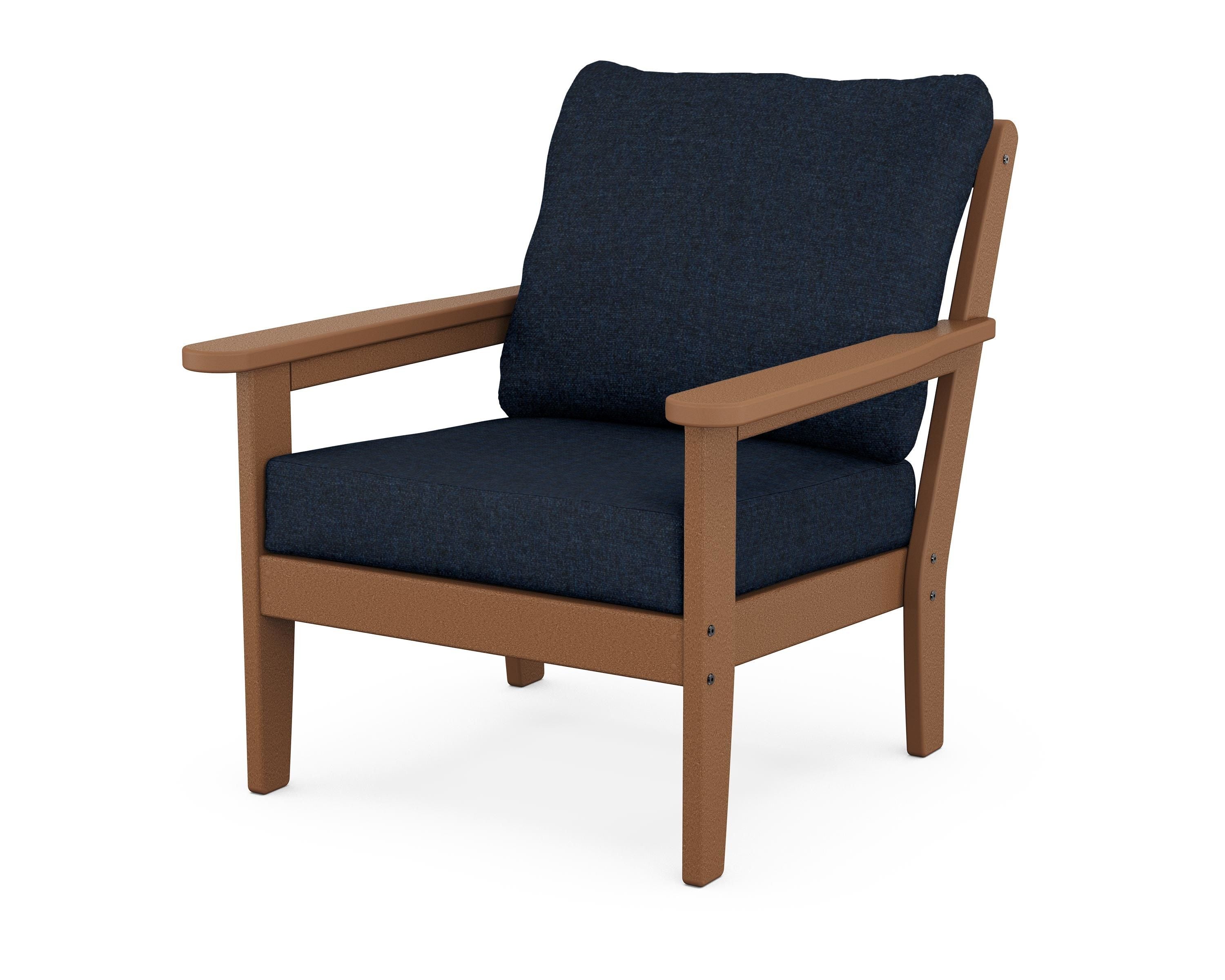 Country Living Cottage Deep Seating Chair in Teak / Marine Indigo