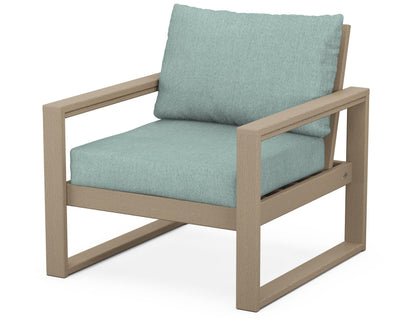 POLYWOOD® EDGE Club Chair in Vintage Sahara / Glacier Spa