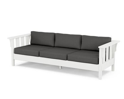 Martha Stewart by POLYWOOD® Acadia Deep Seating Sofa in White / Spectrum Carbon