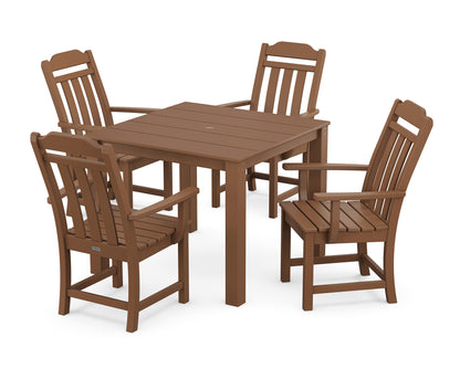 Country Living Cottage 5-Piece Parsons Dining Set in Teak
