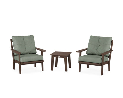 POLYWOOD® Mission 3-Piece Deep Seating Set in Mahogany / Cast Sage
