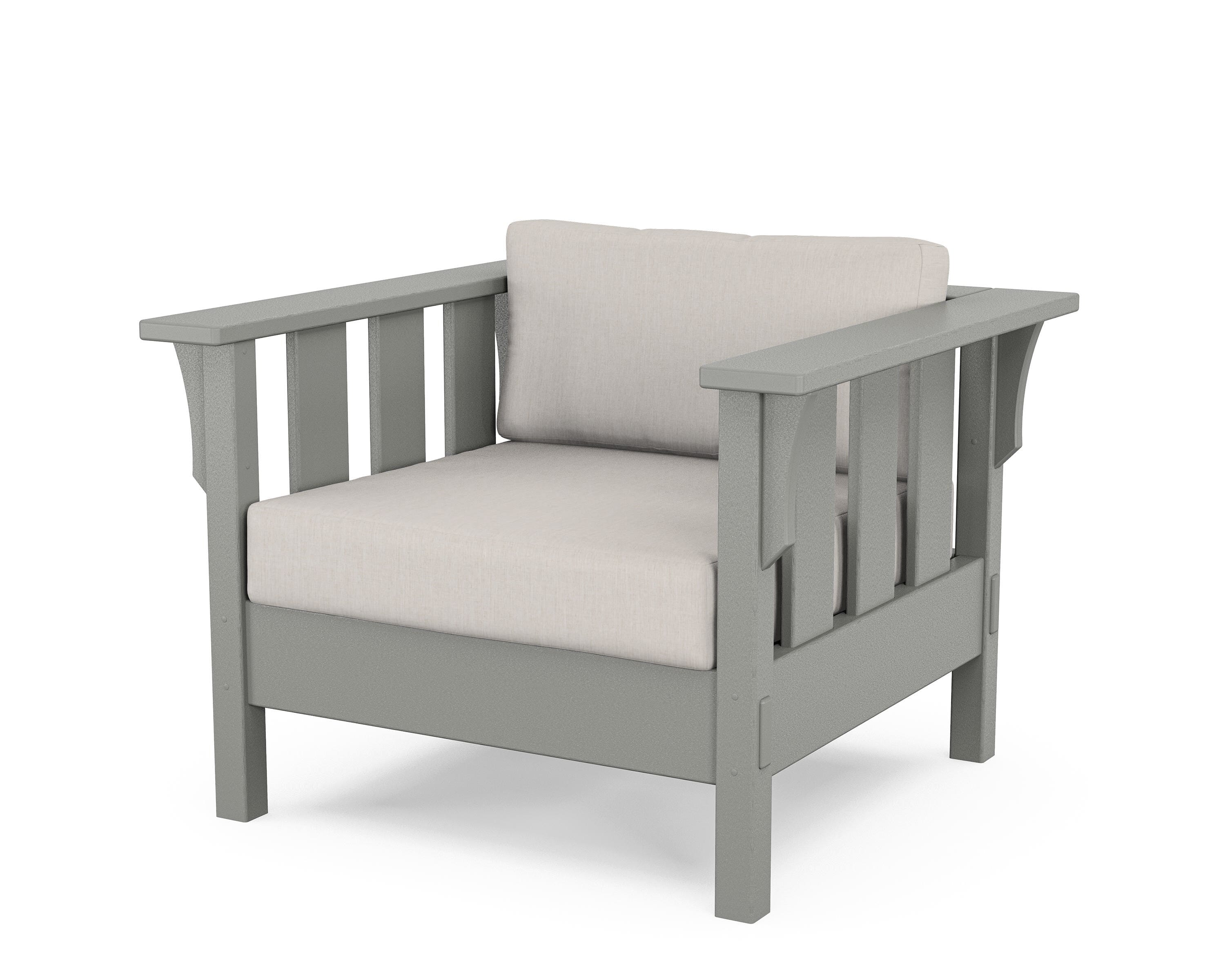 Martha Stewart by POLYWOOD® Acadia Deep Seating Chair in Slate Grey / Cast Ash