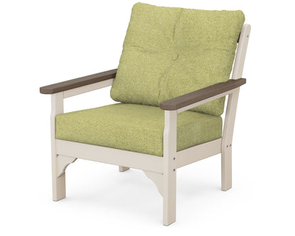 POLYWOOD® Vineyard Deep Seating Chair in Sand / Kona / Chartreuse Boucle